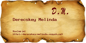 Derecskey Melinda névjegykártya